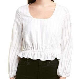 🤍 The Fifth Label White Cropped Blouse